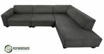 Refurbished 4-zits groen/grijs Montel | 6 mnd garantie!, Huis en Inrichting, Banken | Bankstellen, 250 tot 300 cm, Hoekbank, Zo goed als nieuw