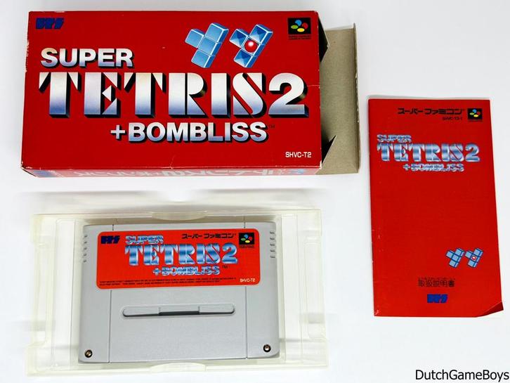 Super Famicom - Super Tetris 2 + Bombliss, Spelcomputers en Games, Games | Nintendo Super NES, Gebruikt, Verzenden