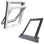 RoofLITE dakramen (VELUX maten) + gootstuk – Hout of PVC, Doe-het-zelf en Verbouw, Ophalen of Verzenden, Nieuw, Dakraam, Dubbelglas