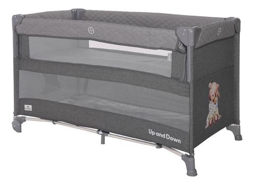 Lorelli Up and Down Cool Grey Bear Campingbedje incl., Kinderen en Baby's, Babywiegjes en Ledikanten, Nieuw, Verzenden