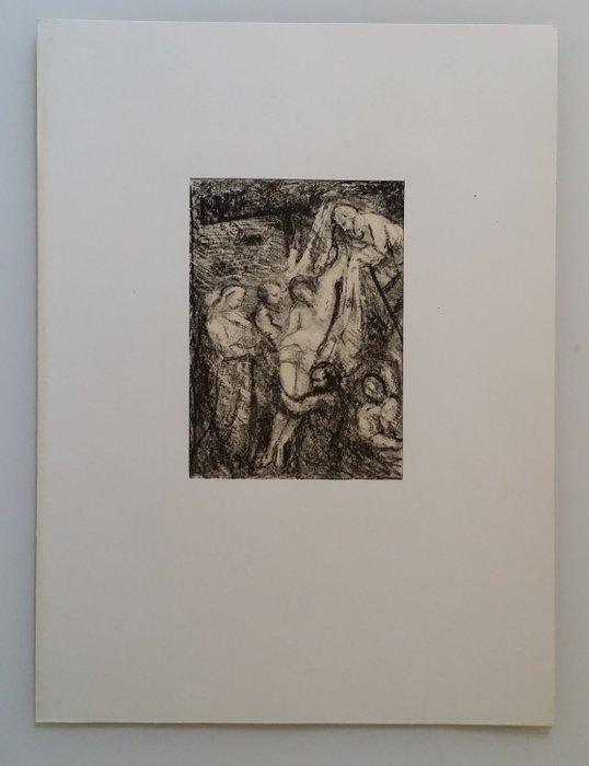 Alfred Buchta (1880–1952) - Descent - signed lithograph,, Antiek en Kunst, Antiek | Overige Antiek