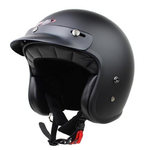 Redbike RB-720 retro jethelm mat zwart | ECE 22.06, Motoren, Kleding | Motorhelmen, Nieuw met kaartje, Verzenden