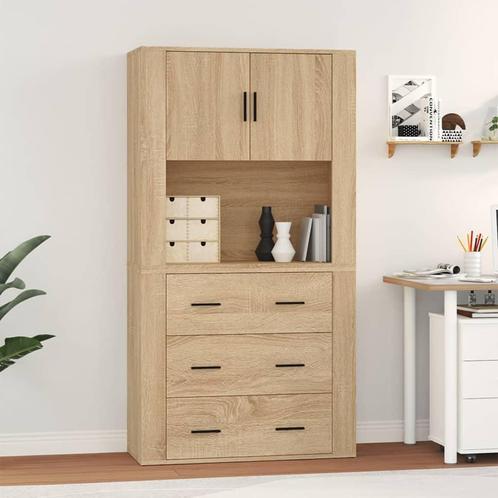 vidaXL buffetkast bewerkt hout sonoma eikenkleurig, Huis en Inrichting, Kasten | Buffetkasten, Nieuw, Overige houtsoorten, Verzenden