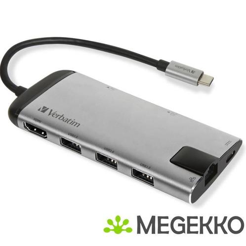 Verbatim 49142 USB-C Multiport Adapter Travel Dock, Computers en Software, Windows Laptops, Nieuw, Verzenden