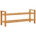 vidaXL Schoenenrek met 2 schappen 100x27x40 cm massief, Huis en Inrichting, Verzenden, Nieuw