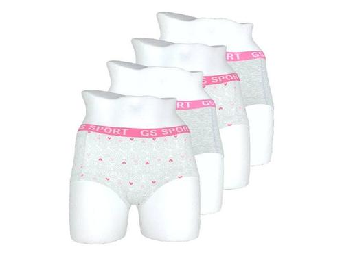 Dames boxershorts - 4-Pack - Katoen - Grijs-Roze, Kleding | Heren, Ondergoed, Verzenden