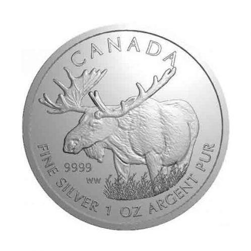 Canadian Wildlife - Moose, Postzegels en Munten, Munten | Amerika, Noord-Amerika, Losse munt, Zilver, Verzenden