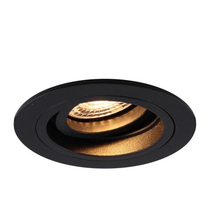Moderne Inbouwspot Bredal, zwart, rond, Huis en Inrichting, Lampen | Spots, Nieuw, Ophalen of Verzenden