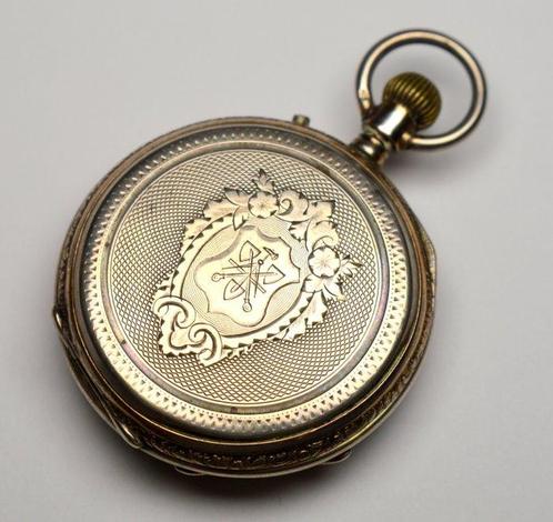 Mining Monogram - Rooster Trade mark - 800 silver - pocket, Sieraden, Tassen en Uiterlijk, Horloges | Heren