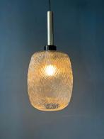 Mid Century Patterned Clear Glass Pendant Lamp, Huis en Inrichting, Lampen | Hanglampen, Ophalen of Verzenden, Nieuw