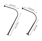 Uitschuifbare L-Vorm Douchegordijnrail Hoek Zonder Boren, Verzenden, Nieuw