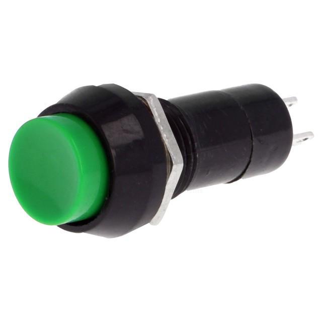 Push schakelaar - 12mm - 250V AC - SPST NO - Groen, Doe-het-zelf en Verbouw, Overige Doe-het-zelf en Verbouw, Nieuw, Ophalen of Verzenden