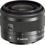 Canon EF-M 15-45 mm F3.5-6.3 IS STM 49 mm filter (geschikt, Groothoeklens, Zo goed als nieuw, Verzenden