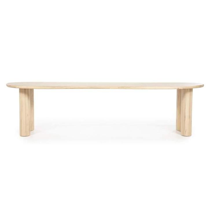 Eettafel Josh - 300cm - Naturel - 96204 - eettafel, Huis en Inrichting, Tafels | Eettafels, Nieuw, Overige materialen