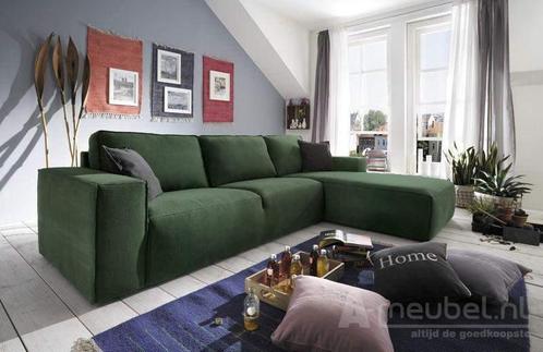 Loungebank Marle - hoekbanken - Groen, Huis en Inrichting, Banken | Sofa's en Chaises Longues, Nieuw, Stof