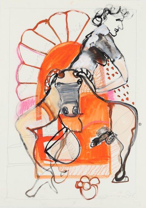 Eleonora Stol (1946-2022) - Donna con il Toro, Antiek en Kunst, Kunst | Designobjecten
