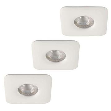 Set van 3 badkamer inbouwspots Marina | IP44 | Vierkant | wi beschikbaar voor biedingen