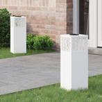 vidaXL Solar LED Pad Licht Visgraat 2 pcs Wit Koudgewalst, Verzenden, Nieuw, Zonne-energie