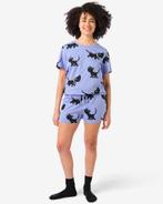 HEMA Takkie damesshortama katoen blauw, Kleding | Dames, Verzenden, Blauw