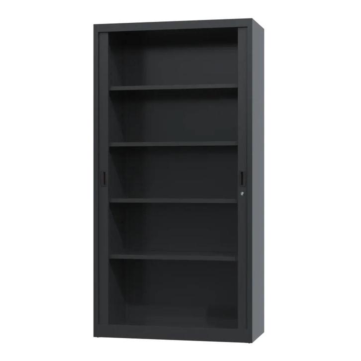 Nieuwe roldeurkast - 195x100x45cm - archiefkast - zwart, Huis en Inrichting, Kasten | Roldeurkasten en Archiefkasten, Met slot