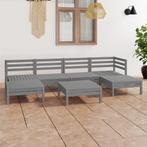 vidaXL 7-delige Loungeset massief grenenhout grijs, Verzenden, Nieuw, Loungeset