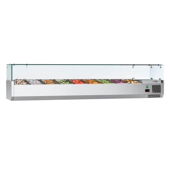 GGM Gastro | Gekoelde opzetvitrine ECO - 1800x335mm - 8x GN, Zakelijke goederen, Horeca | Food, Verzenden