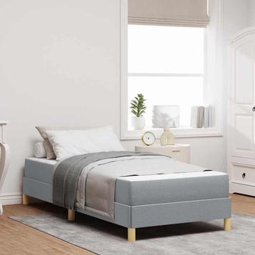 vidaXL Boxspring bed Lichtgrijs en Bruin 90 x 190 cm beschikbaar voor biedingen