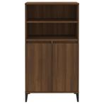 Hoge kast 60x36x110 cm bewerkt hout bruineikenkleurig