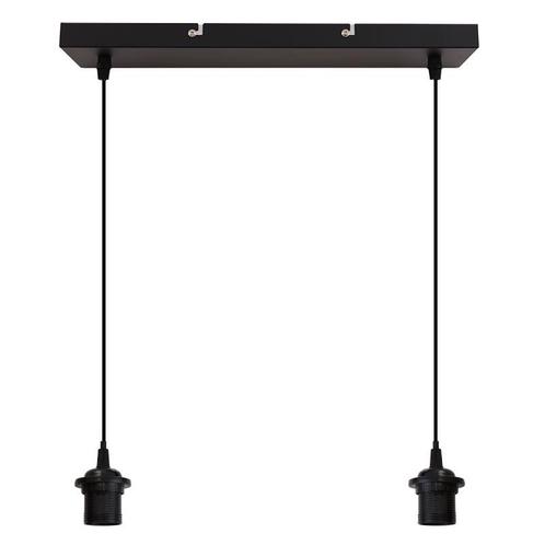 Aluminium hanglamp zonder kap zwart, Rika, Huis en Inrichting, Lampen | Hanglampen, Nieuw, Metaal, 75 cm of meer, Ophalen of Verzenden