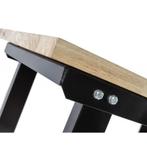 Werkbank 150 cm met hardhouten blad + opzetrand - zwart, Doe-het-zelf en Verbouw, Werkbanken, Ophalen of Verzenden, Nieuw