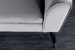 Design bank SCARLETT 90cm grijs zilver fluweel - 43278, Ophalen of Verzenden, Nieuw