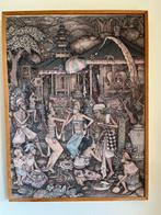 Schilderij gesigneerd I. Ketut Sundra - Bali - Indonesië
