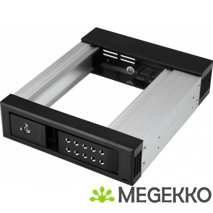 StarTech.com HSB1SATSASBA 5.25  Carrier panel Zwart drive, Computers en Software, Harde schijven, Nieuw, Verzenden