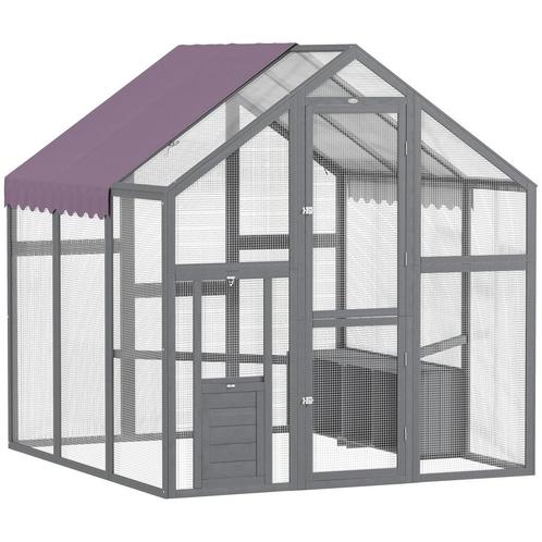 TRUUSK Kippenhok Vrijloopren 1,7x1,8x1,8 M Vrijloop Met Slot, Dieren en Toebehoren, Vogels | Toebehoren, Nieuw, Verzenden