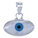 Zilveren Het Oog ovaal ketting hanger, Sieraden, Tassen en Uiterlijk, Kettinghangers, Verzenden, Nieuw