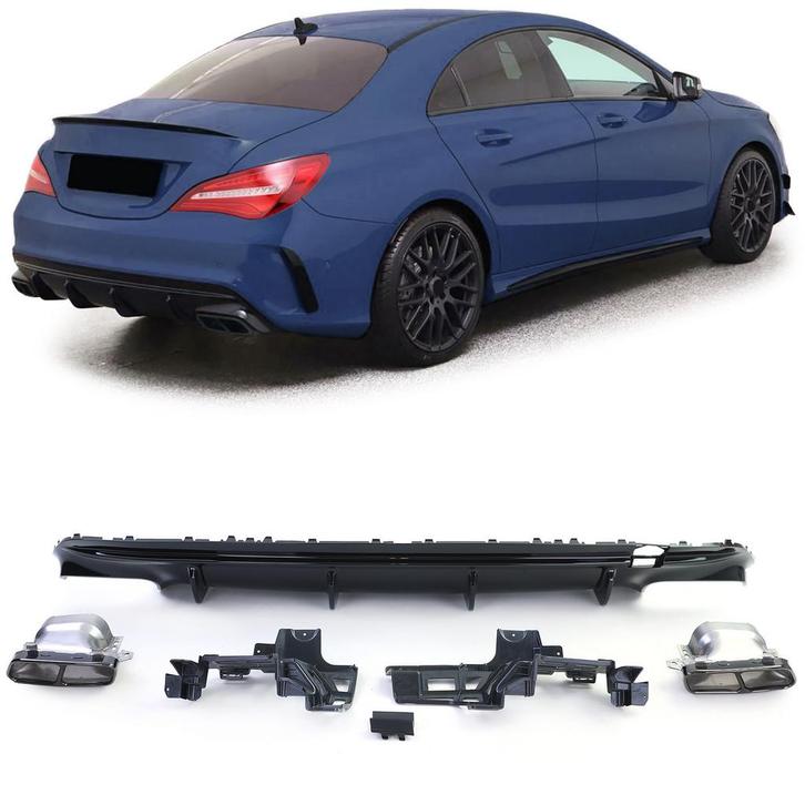 Achterbumper diffuser - voor Mercedes CLA C117 Coupe 2016..., Auto-onderdelen, Carrosserie en Plaatwerk, Nieuw, Ophalen of Verzenden