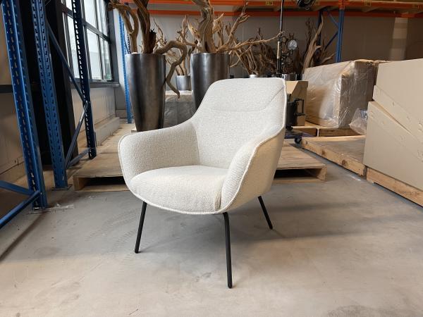 Veiling - Fauteuil Sassy (set van 2) - Boucle - Stof - Ivory, Huis en Inrichting, Fauteuils, Nieuw