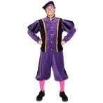 Piet kostuum katoen fluweel Zwart/Paars, Kleding | Dames, Ophalen of Verzenden, Nieuw