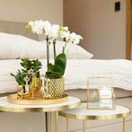 Kolibri Home | Metallic diamond bloempot - Gouden keramieken, Verzenden