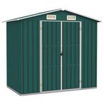 vidaXL Tuinschuur 205x129x183 cm gegalvaniseerd staal groen, Verzenden, Nieuw