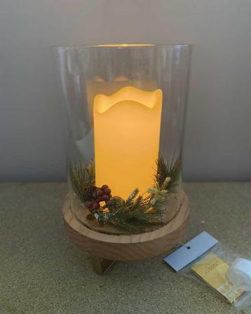 LUCOZA Kerstlantaarn windlicht | Led kaars | Met timer | beschikbaar voor biedingen
