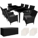 Aluminium wicker zitgroep Menorca 8+1 met beschermhoes - zwa, Verzenden, Nieuw