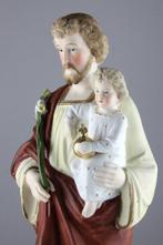 Beeldje - Jozef met Kind - 40cm - Biscuit porselein