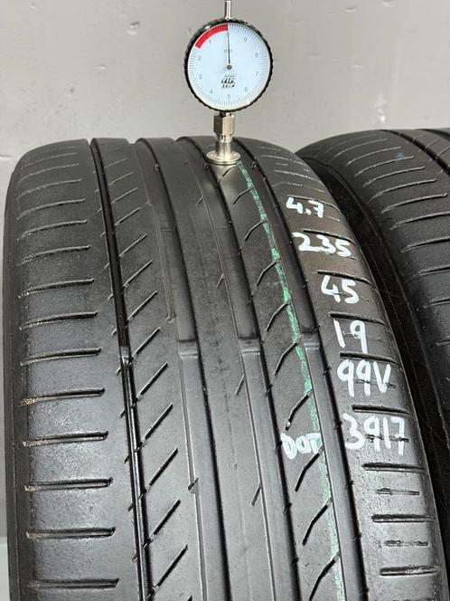 235/45/19 99V continental zomerbanden 4,7mm profiel 2 stuks, Auto-onderdelen, Banden en Velgen, 19 inch, Erkend duurzaam, Zomerbanden