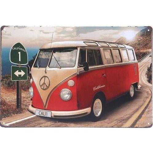 Wandbord - California Bus, Huis en Inrichting, Woonaccessoires | Wanddecoraties, Nieuw, Ophalen of Verzenden