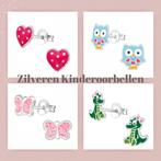 Zilveren kinder Dieren oorbellen, Sieraden, Tassen en Uiterlijk, Kindersieraden, Verzenden, Nieuw, Roze, Oorbellen