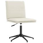 vidaXL Eetkamerstoel fluweel crèmekleurig, Huis en Inrichting, Stoelen, Verzenden, Nieuw