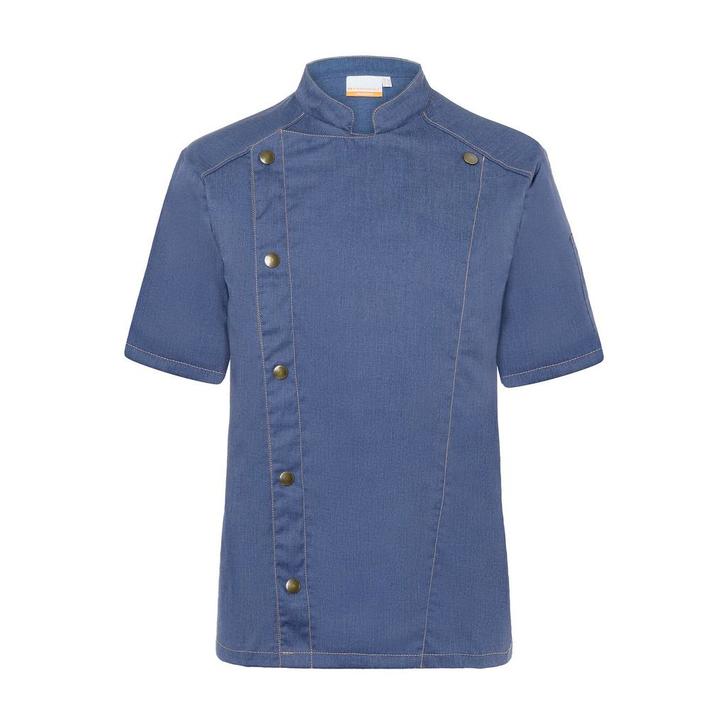 GGM Gastro | KARLOWSKY | Koksjas Met Korte Mouwen Jeans |, Huis en Inrichting, Keuken | Textiel, Blauw, Nieuw, Overige typen, Verzenden