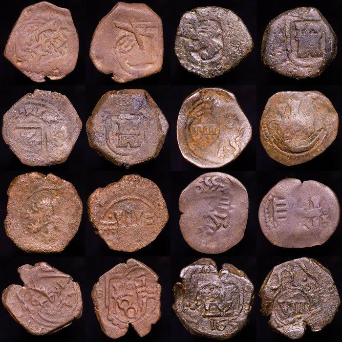 Spanje. Casa de Austria. 8 Maravedís en su mayoría. Conjunto, Postzegels en Munten, Munten | Europa | Niet-Euromunten