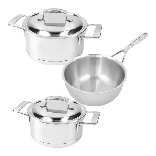 Demeyere Silver 7 Pannenset - 3 Delig, Huis en Inrichting, Keuken | Potten en Pannen, Verzenden